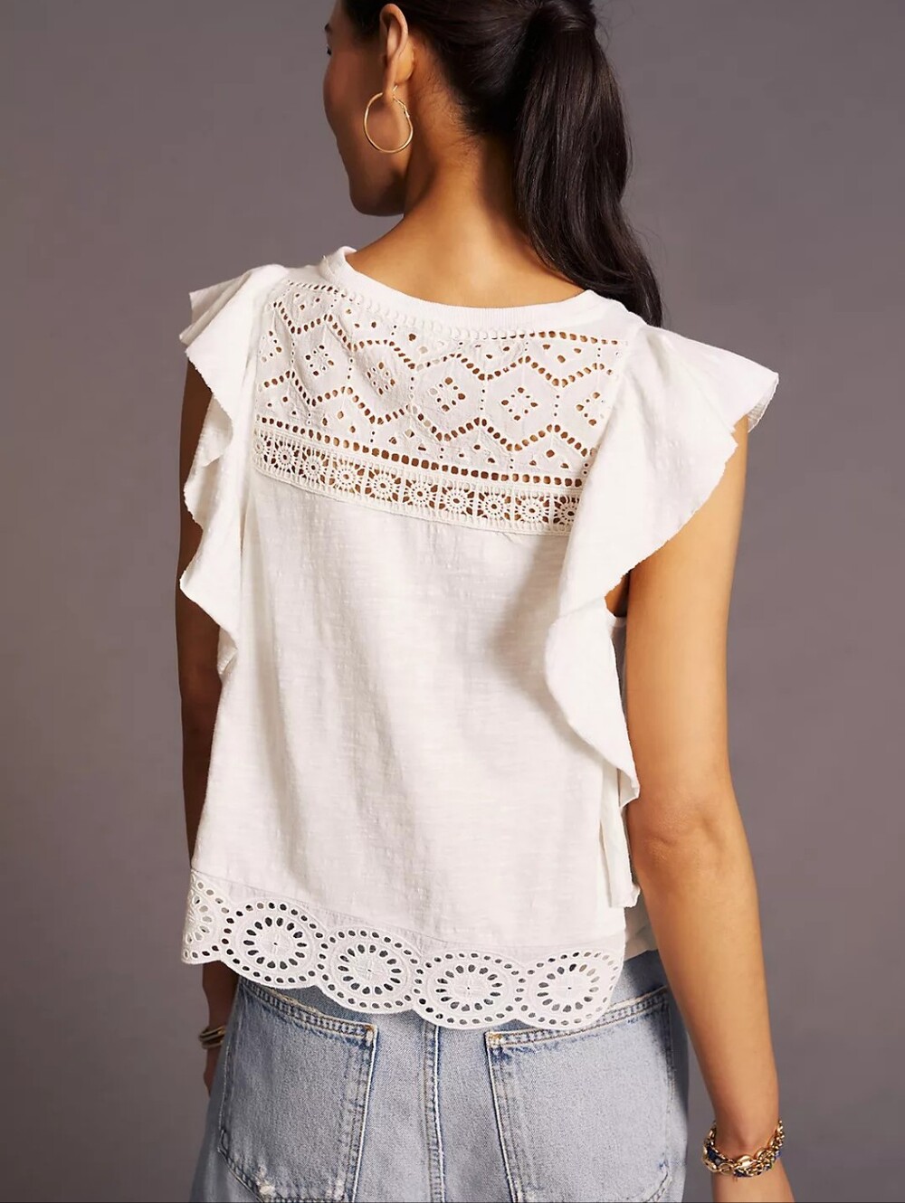 Anthropologie Boho Lace Tank Top - Picture 4 of 16